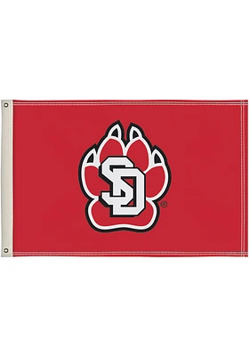 South Dakota Coyotes 2x3 Silk Screen Grommet Flag - Black