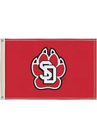 South Dakota Coyotes 2x3 Silk Screen Grommet Flag - Black