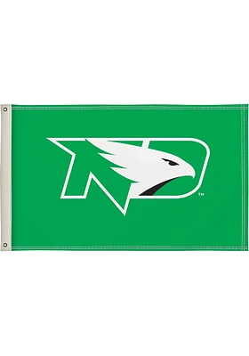 North Dakota Fighting Hawks 3x5 Silk Screen Grommet Flag - Green