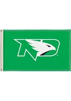 North Dakota Fighting Hawks 3x5 Silk Screen Grommet Flag - Green