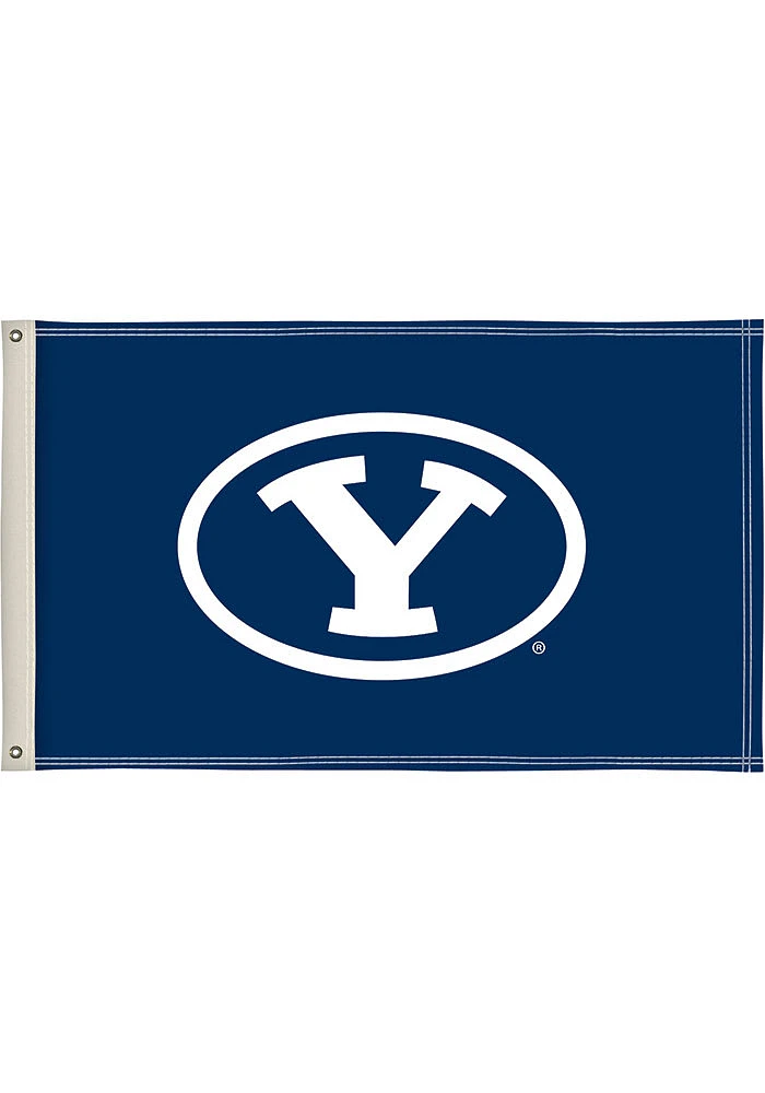 BYU Cougars 3x5 Silk Screen Grommet Flag - Blue
