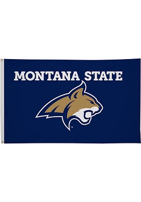 Montana State Bobcats 3x5 Graphic Blue Silk Screen Grommet Flag - Blue