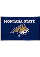 Montana State Bobcats 3x5 Graphic Blue Silk Screen Grommet Flag - Blue