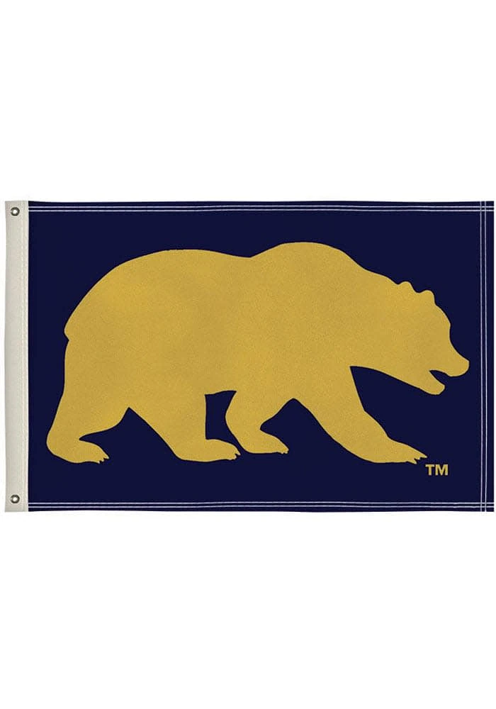 Cal Golden Bears 2x3 Bear Blue Silk Screen Grommet Flag - Blue