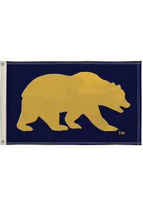 Cal Golden Bears 3x5 Bear Blue Silk Screen Grommet Flag - Blue