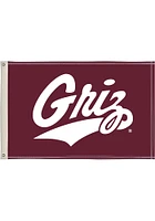 Montana Grizzlies 2x3 Logo Maroon Silk Screen Grommet Flag - Maroon