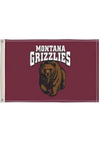Montana Grizzlies 2x3 Maroon Silk Screen Grommet Flag - Maroon