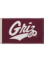 Montana Grizzlies 3x5 Logo Maroon Silk Screen Grommet Flag - Maroon