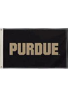 Purdue Boilermakers 3x5 Design Black Silk Screen Grommet Flag - Black