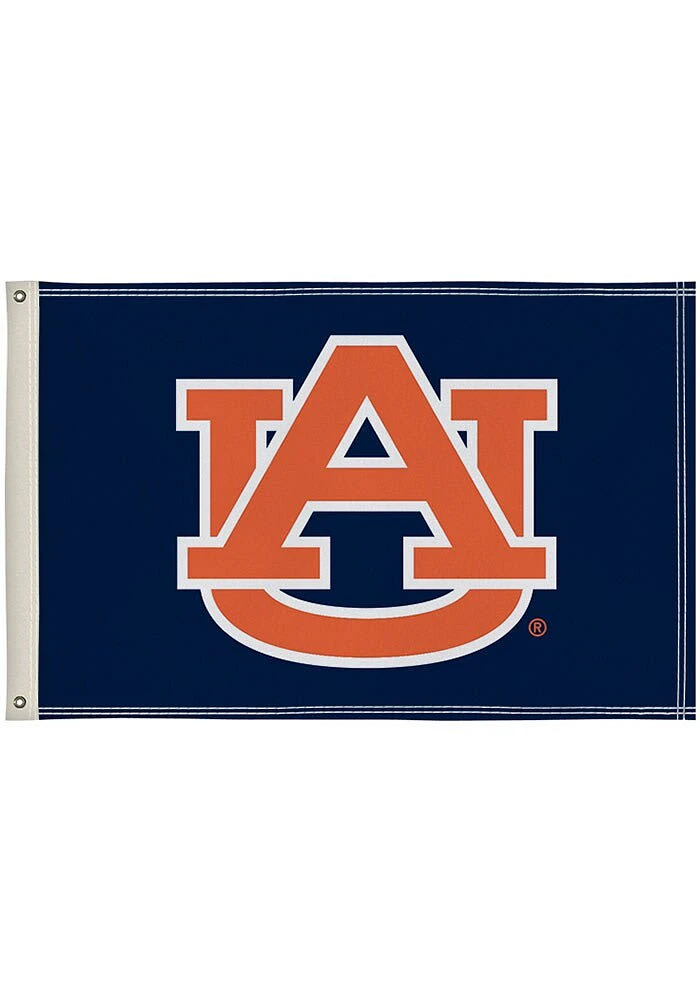 Auburn Tigers 2x3 Blue Silk Screen Grommet Flag - Blue