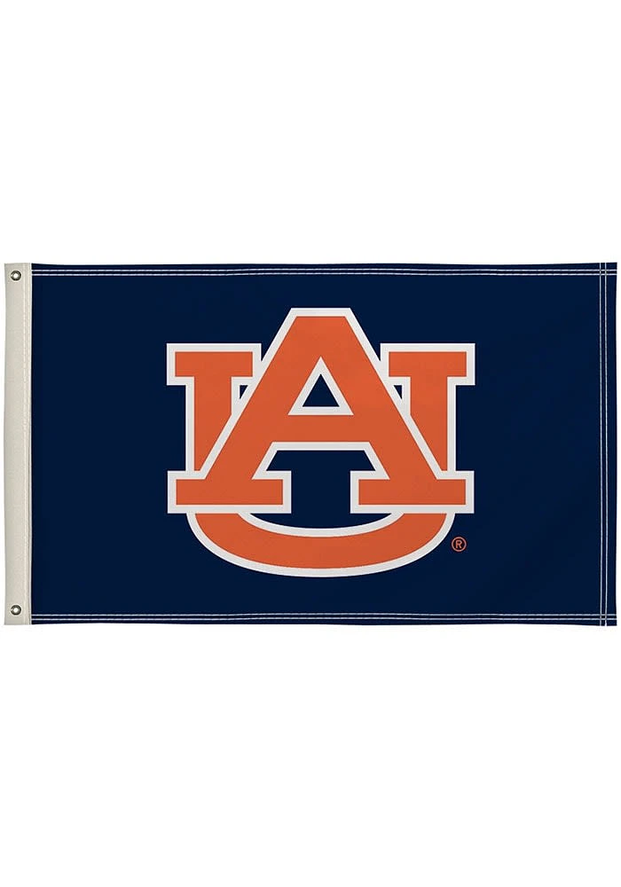 Auburn Tigers 3x5 Blue Silk Screen Grommet Flag - Blue