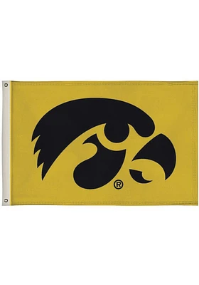 Iowa Hawkeyes 2x3 Classic Gold Silk Screen Grommet Flag - Gold