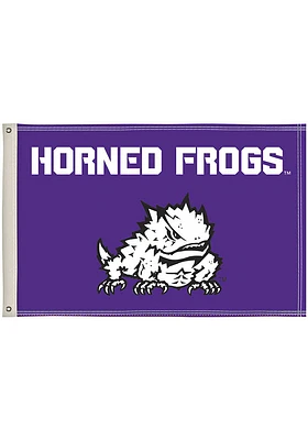 TCU Horned Frogs 2x3 Silk Screen Grommet Flag - Purple
