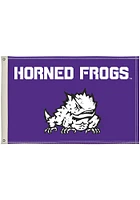 TCU Horned Frogs 2x3 Silk Screen Grommet Flag - Purple