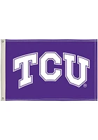 TCU Horned Frogs 2x3 Logo Silk Screen Grommet Flag - Purple