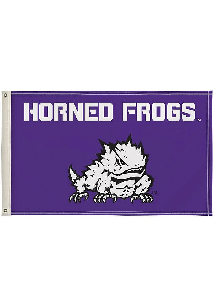 TCU Horned Frogs 3x5 Silk Screen Grommet Flag - Purple