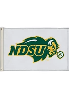 North Dakota State Bison 2x3 White Silk Screen Grommet Flag - White