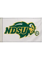 North Dakota State Bison 3x5 White Silk Screen Grommet Flag - White