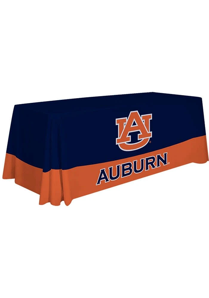 Auburn Tigers 6 Ft Striped Fabric Tablecloth