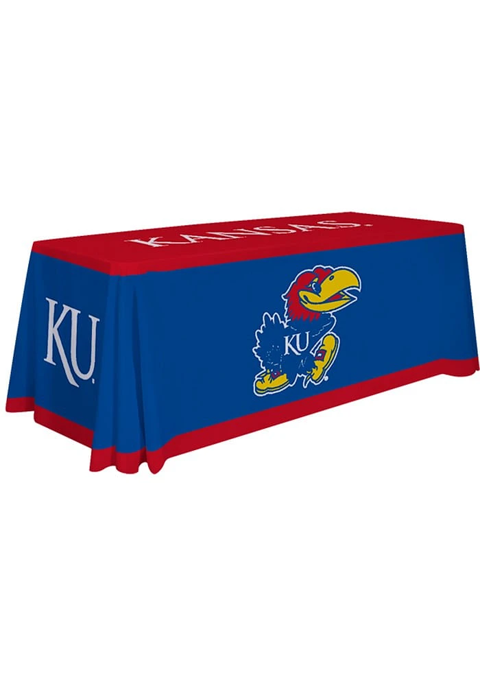 Kansas Jayhawks 6 Ft Fabric Tablecloth