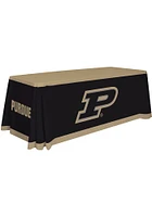 Black Purdue Boilermakers 6 Ft Striped Fabric Tablecloth