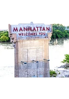 Manhattan 4x4 in metal Magnet