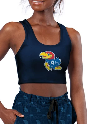 Kansas Jayhawks Womens Navy Blue Collective Tank Top