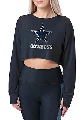 Dallas Cowboys Womens Black Thumbhole LS Tee