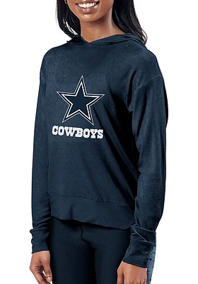 Dallas Cowboys Womens Black Fabtop Hooded Sweatshirt