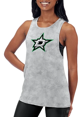 Dallas Stars Womens Grey Muscle Tank Top