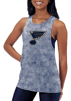 St Louis Blues Womens Navy Blue Muscle Tank Top