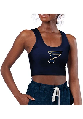 St Louis Blues Womens Navy Blue Reversible racerback Tank Top