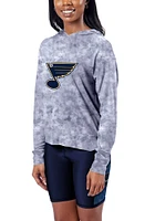 St Louis Blues Womens Navy Blue Fabtop Hooded Sweatshirt