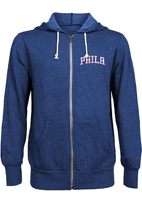 Philadelphia 76ers Mens Blue Wordmark Long Sleeve Zip Fashion