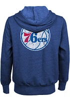 Philadelphia 76ers Mens Blue Wordmark Long Sleeve Zip Fashion