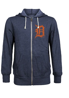 Detroit Tigers Mens Navy Blue Cap Long Sleeve Zip Fashion