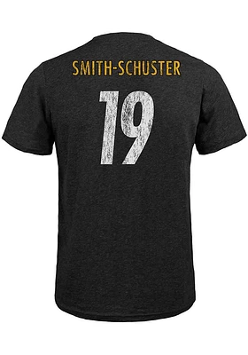 JuJu Smith-Schuster Pittsburgh Steelers Black Name and Number Short Sleeve Fashion Player T Shirt