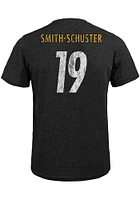 JuJu Smith-Schuster Pittsburgh Steelers Black Name and Number Short Sleeve Fashion Player T Shirt