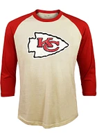 Patrick Mahomes Kansas City Chiefs White Name And Number Raglan Long Sleeve Player T Shirt