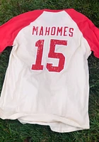 Patrick Mahomes Kansas City Chiefs White Name And Number Raglan Long Sleeve Player T Shirt