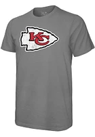 Patrick Mahomes Kansas City Chiefs Grey Primary Name And Number Short Sleeve Fashion Player T Shir..
