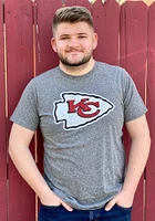Patrick Mahomes Kansas City Chiefs Grey Primary Name And Number Short Sleeve Fashion Player T Shir..