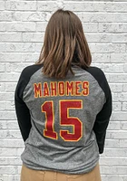 Patrick Mahomes Kansas City Chiefs Grey Primary Name And Number Design Long Sleeve Player T Shirt