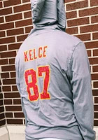 Travis Kelce Kansas City Chiefs Mens Grey Primary Name And Number Player Hood
