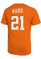 Denzel Ward Cleveland Browns Orange Primary Name And Number Short Sleeve Fashion Player T Shirt