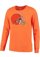 Denzel Ward Cleveland Browns Orange Primary Name And Number Long Sleeve Player T Shirt