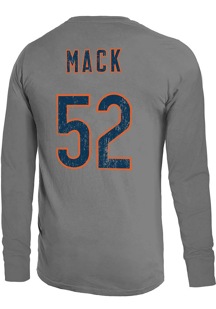 Khalil Mack Chicago Bears Primary Name And Number Long Sleeve Player T Shirt