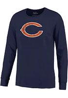 Khalil Mack Chicago Bears Navy Blue Primary Name And Number Long Sleeve Player T Shirt