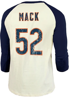 Khalil Mack Chicago Bears Navy Blue Primary Name And Number Graphic Long Sleeve Player T Shirt