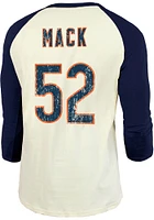 Khalil Mack Chicago Bears Navy Blue Primary Name And Number Graphic Long Sleeve Player T Shirt